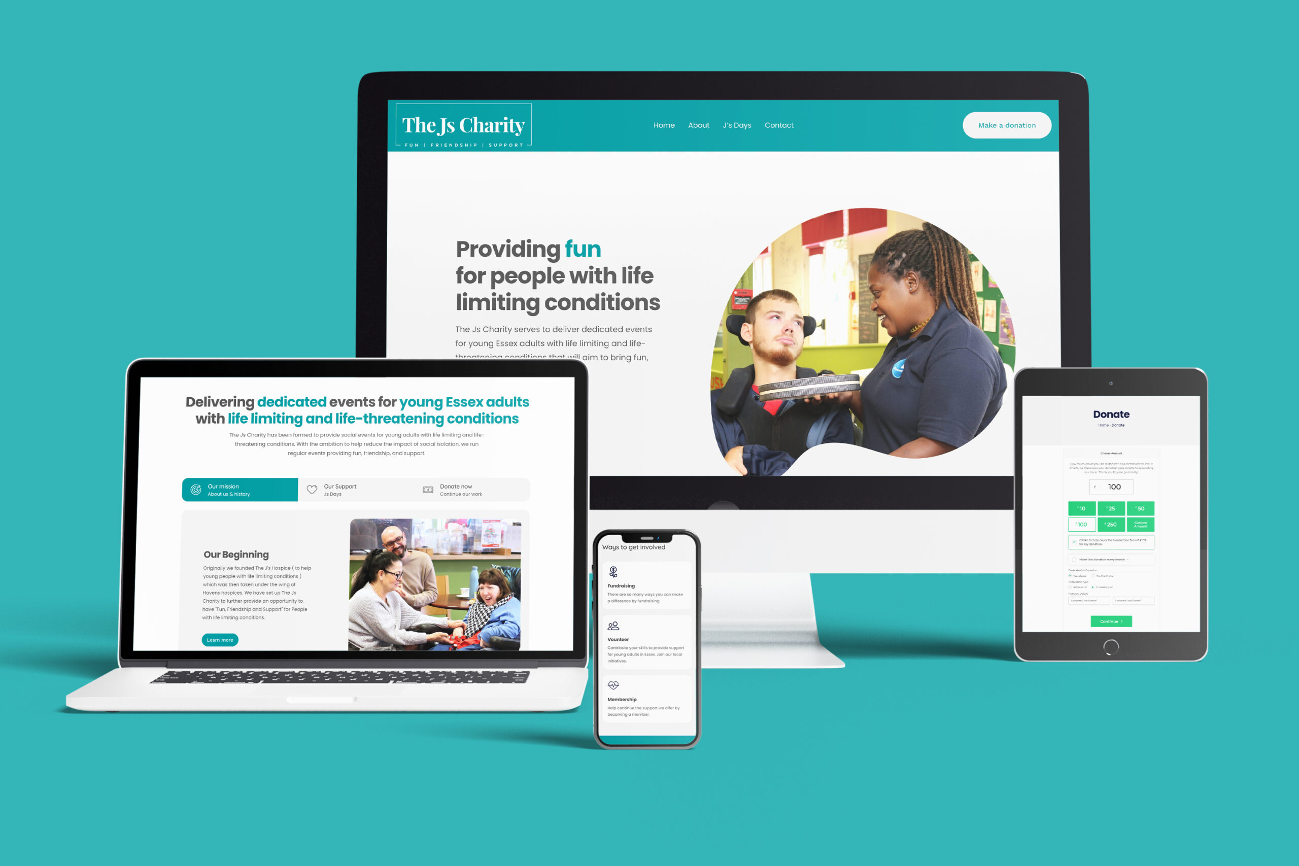 Charity website design example